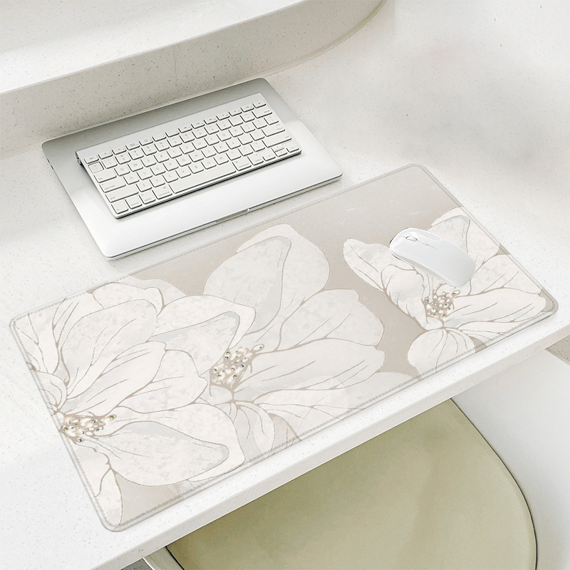 Elegant White Lily Mouse Pad,  - Mouse Pad Blank Sublimation のレビューと価格