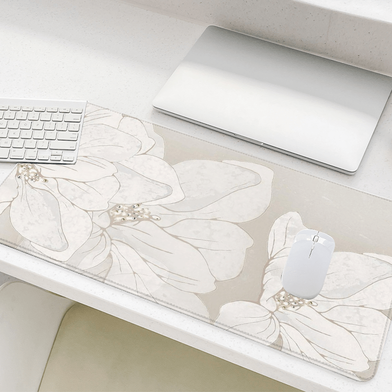 Elegant White Lily Mouse Pad,  - Mouse Pad Blank Sublimation のレビューと価格