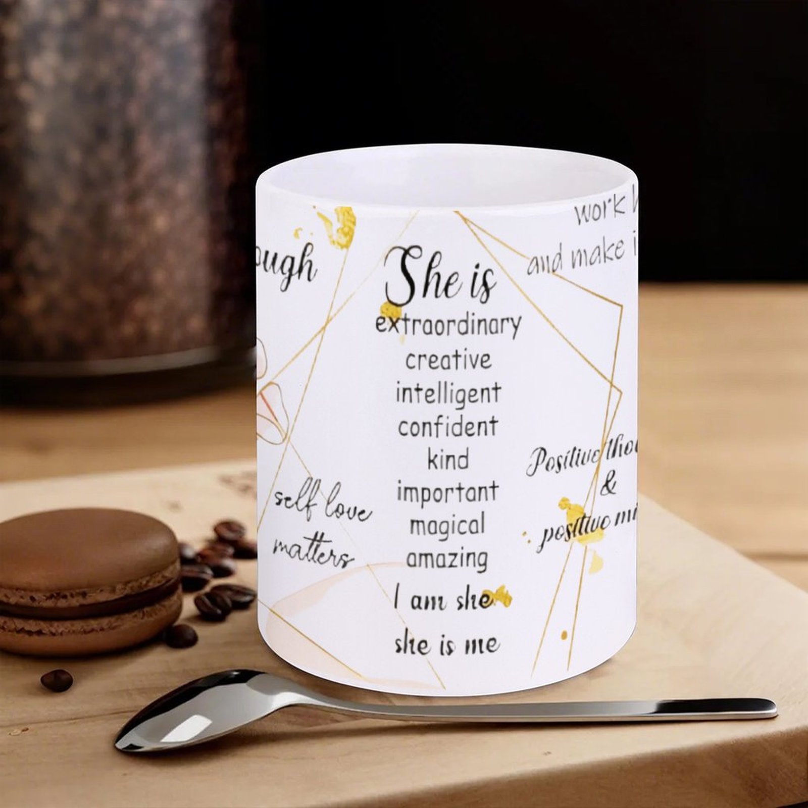 A Poster With A Quote About Sh - Sublimation Mug White のレビューと価格
