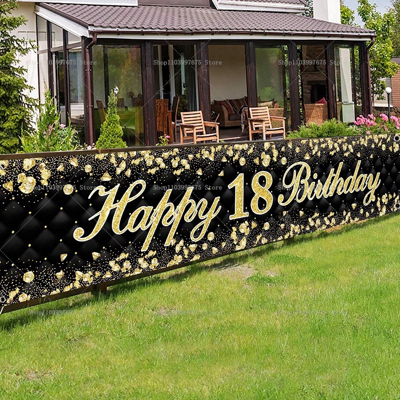 Happy 18th Birthday Banner Dec - Yard Sign Blank のレビューと価格