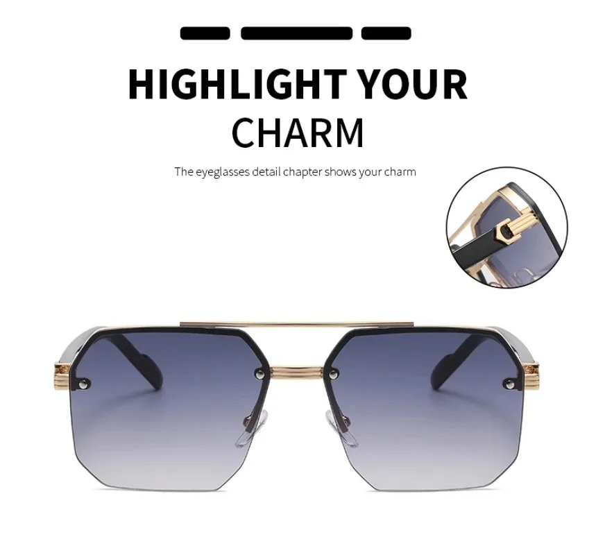 Men's Metal Sunglasses Square  - Metal Photo Panel のレビューと価格