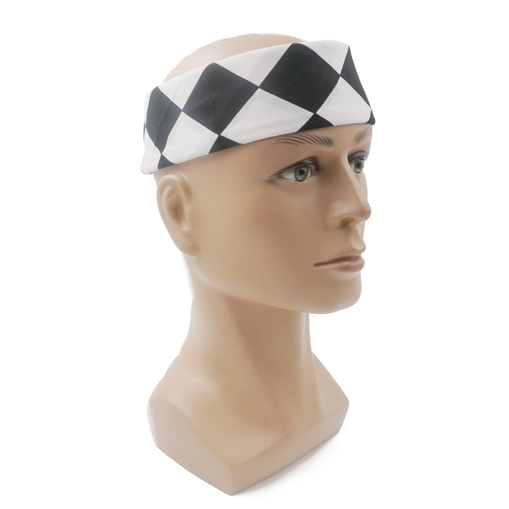 Bandana Checkered Flag Auto Ra - Bandana Blank White のレビューと価格