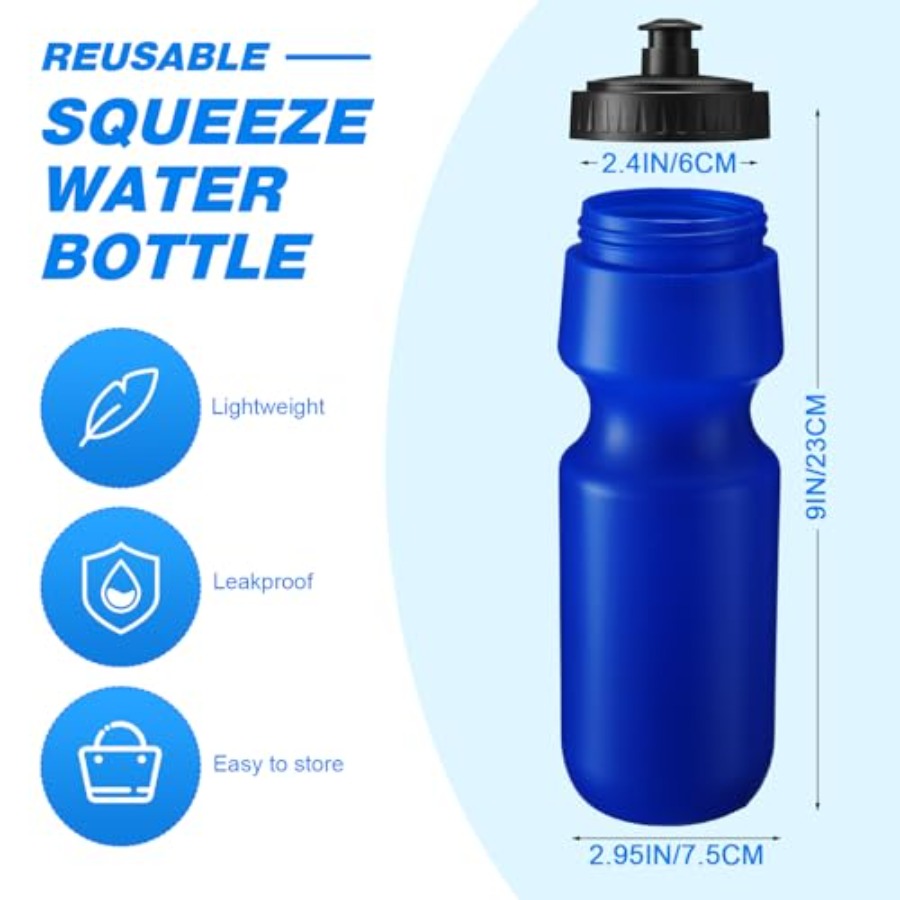 24 Pcs Sports Water Bottles Bu - Water Bottle Blank のレビューと価格