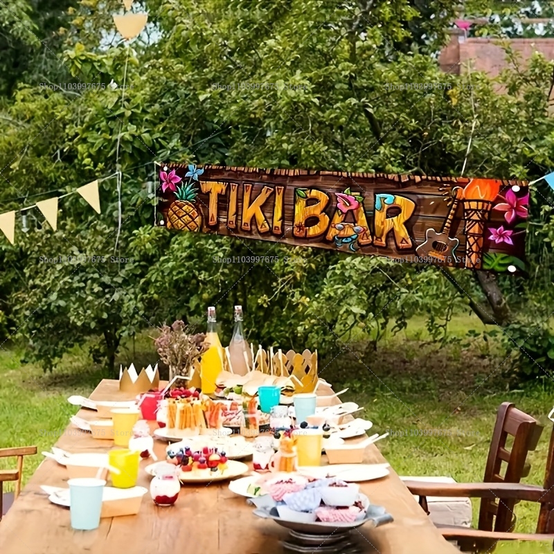 Tiki Bar Banner Tropical Hawai - Yard Sign Blank のレビューと価格