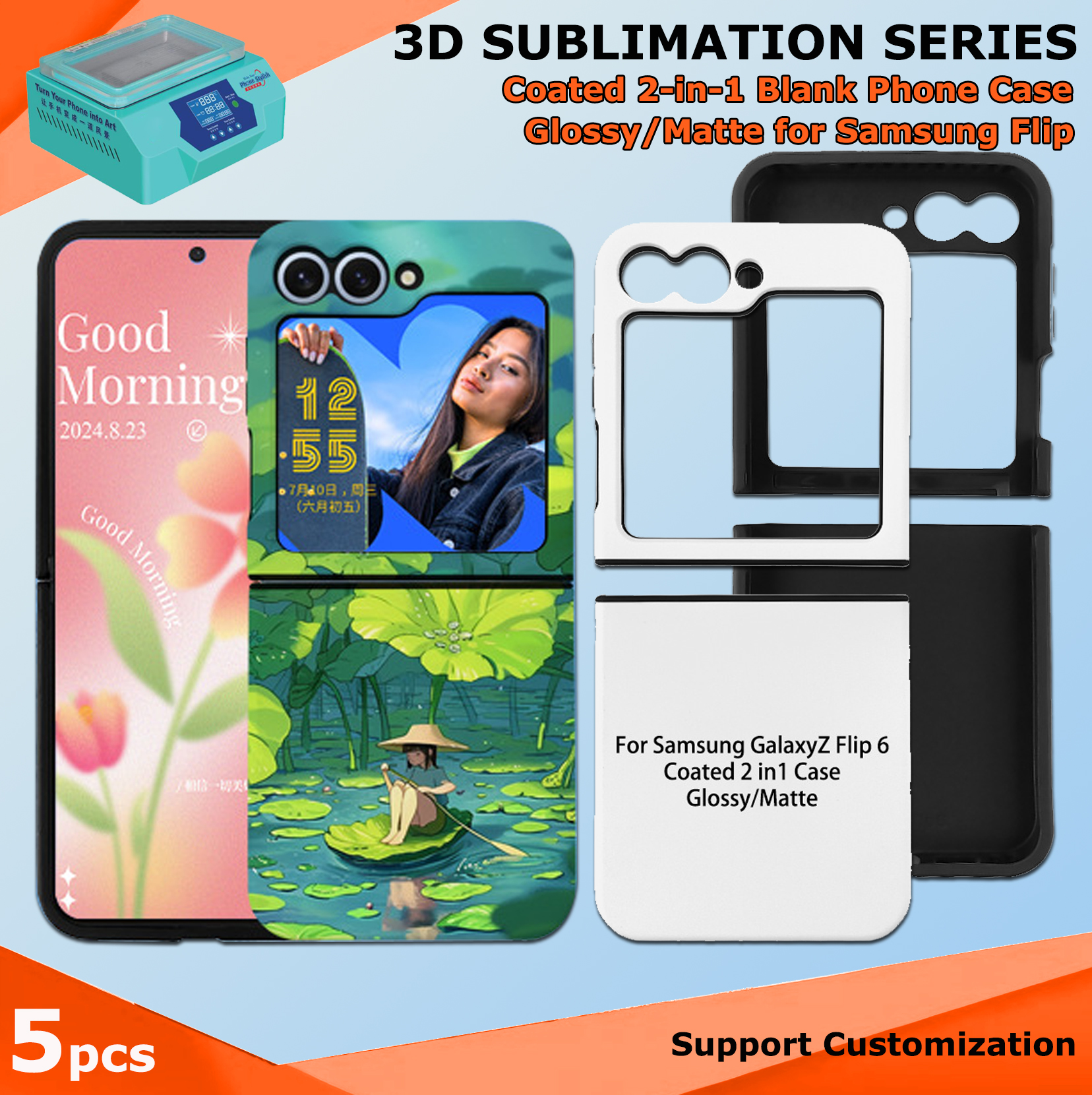 Fonlyu 5pcs Coated 2 in 1 Blan - Phone Case Blank Print のレビューと価格