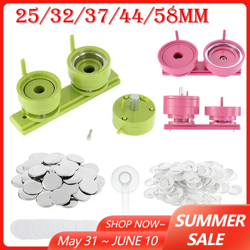 100Sets 25/32/37/44/58mm Badge - Button Badge Blank のレビューと価格