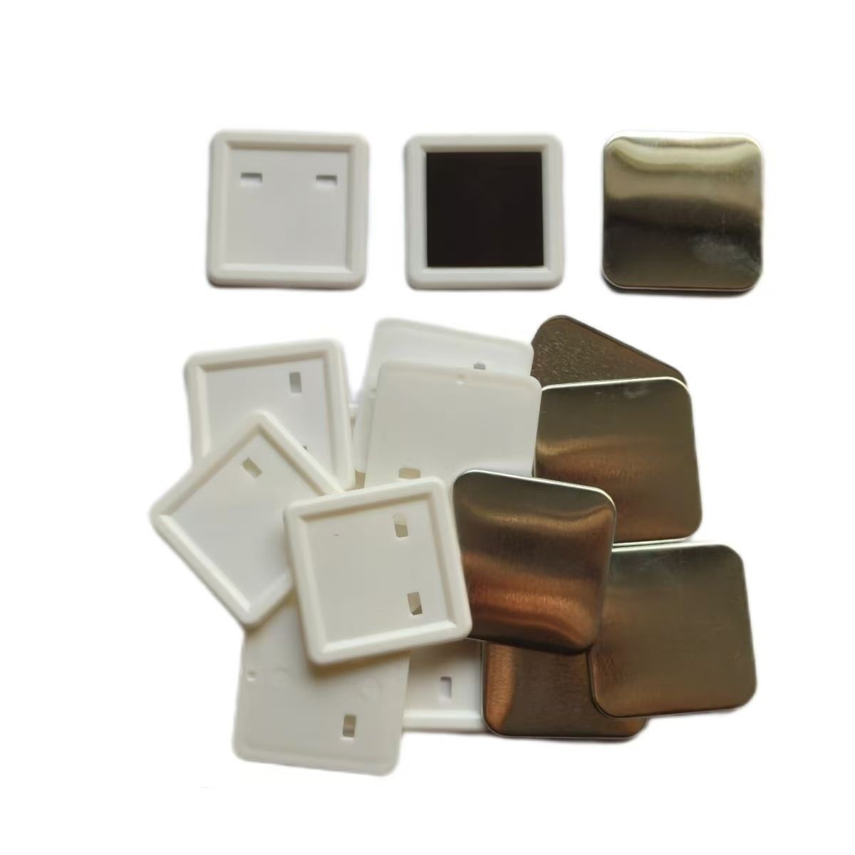 100pcs 50*50mm 2inch Square ma - Button Badge Blank のレビューと価格