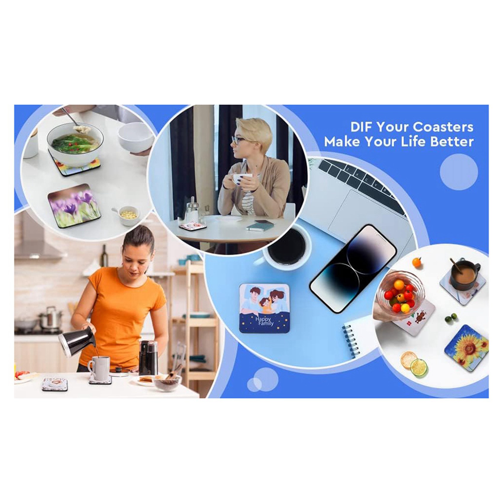 F-F 40PCS Square Sublimation B - Coaster Sublimation Blank のレビューと価格