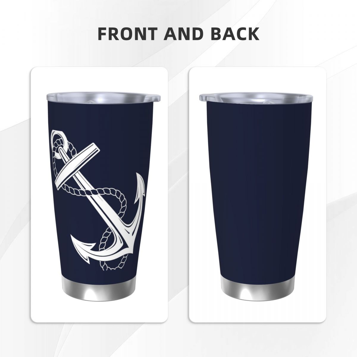 Anchor Nautical White & Navy S - Tumbler 20Oz White のレビューと価格