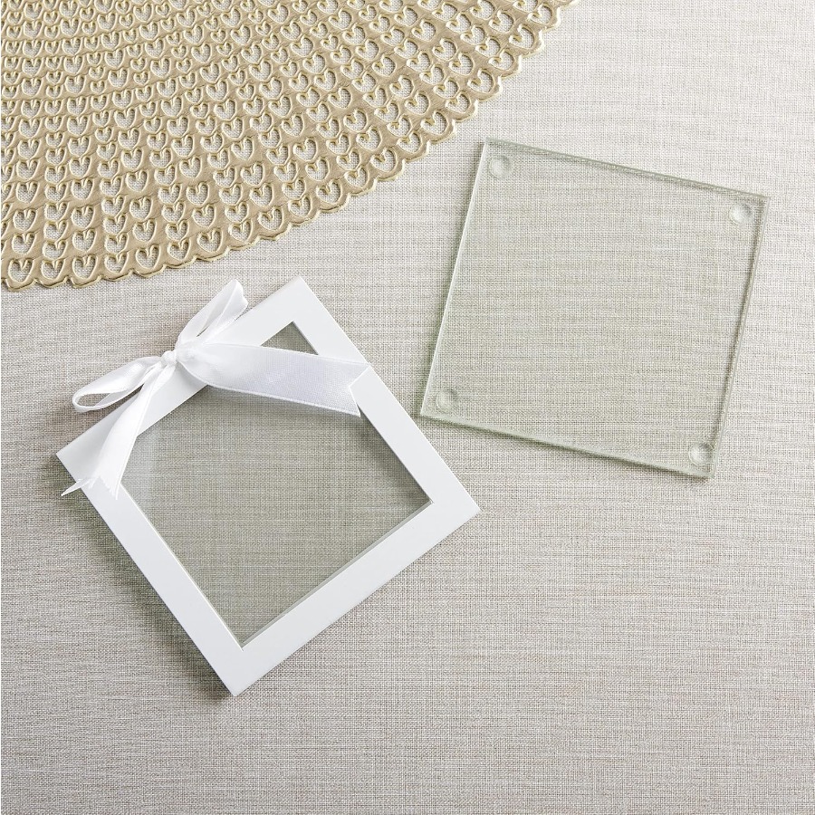 Clear Glass Drink Coasters Set - Coaster Sublimation Blank のレビューと価格