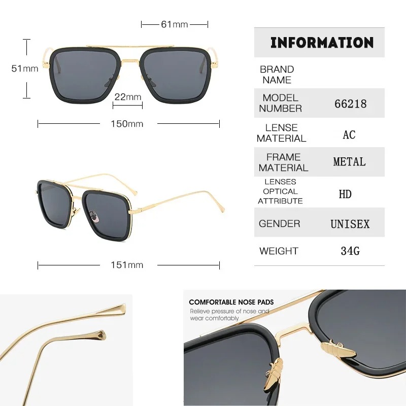 Steam Punk Tony Stark Sunglass - Metal Photo Panel のレビューと価格
